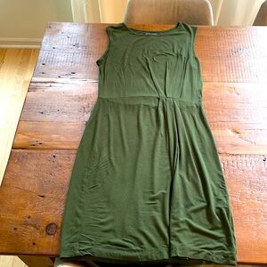 Banana Republic Green Sleeveless Midi Dress
